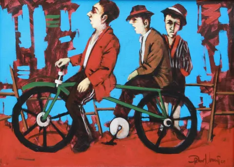 "İsimsiz" eseri ORHAN UMUT tarafından 2008 yılında 50x70 cm ölçülerinde Tuval üzeri akrilik boya tekniği ile yapılmıştır.