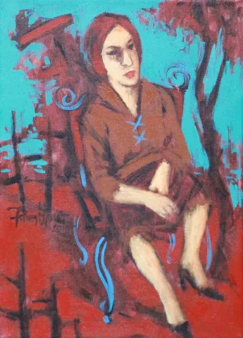 "İsimsiz" eseri ORHAN UMUT tarafından 2009 yılında 35x25 cm ölçülerinde Tuval üzeri akrilik boya tekniği ile yapılmıştır.
