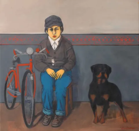 "İsimsiz" eseri ORHAN UMUT tarafından 2015 yılında 90x95 cm ölçülerinde Tuval üzeri akrilik boya tekniği ile yapılmıştır.