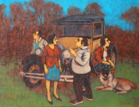 "İsimsiz" eseri ORHAN UMUT tarafından 2015 yılında 57x75 cm ölçülerinde Tuval üzeri akrilik boya tekniği ile yapılmıştır.