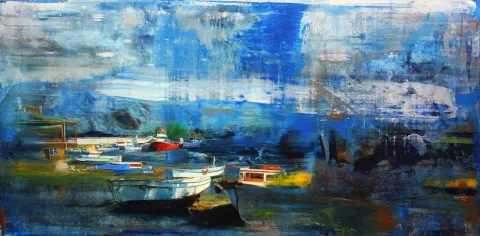 "İsimsiz" eseri TURGUT AKARSU tarafından 2014 yılında 60x120 cm ölçülerinde Tuval üzeri yağlı boya tekniği ile yapılmıştır.