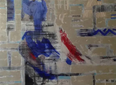 "İsimsiz" eseri VEDAT ÖRS tarafından 90x120 cm ölçülerinde Tuval üzeri karışık teknik tekniği ile yapılmıştır.