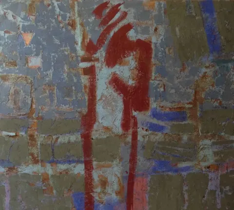 "İsimsiz" eseri VEDAT ÖRS tarafından 100x110 cm ölçülerinde Tuval üzeri karışık teknik tekniği ile yapılmıştır.