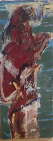 "İsimsiz" eseri VEDAT ÖRS tarafından 150x60 cm ölçülerinde Tuval üzeri karışık teknik tekniği ile yapılmıştır.