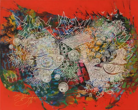 Bu eser ENGİN KORKMAZ tarafından 2015 yılında 40x50 cm ölçülerinde Tuval üzeri akrilik boya tekniği ile yapılmıştır.