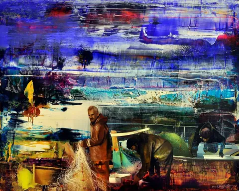 Bu eser TURGUT AKARSU tarafından 2015 yılında 40x50 cm ölçülerinde Tuval üzeri yağlı boya tekniği ile yapılmıştır.