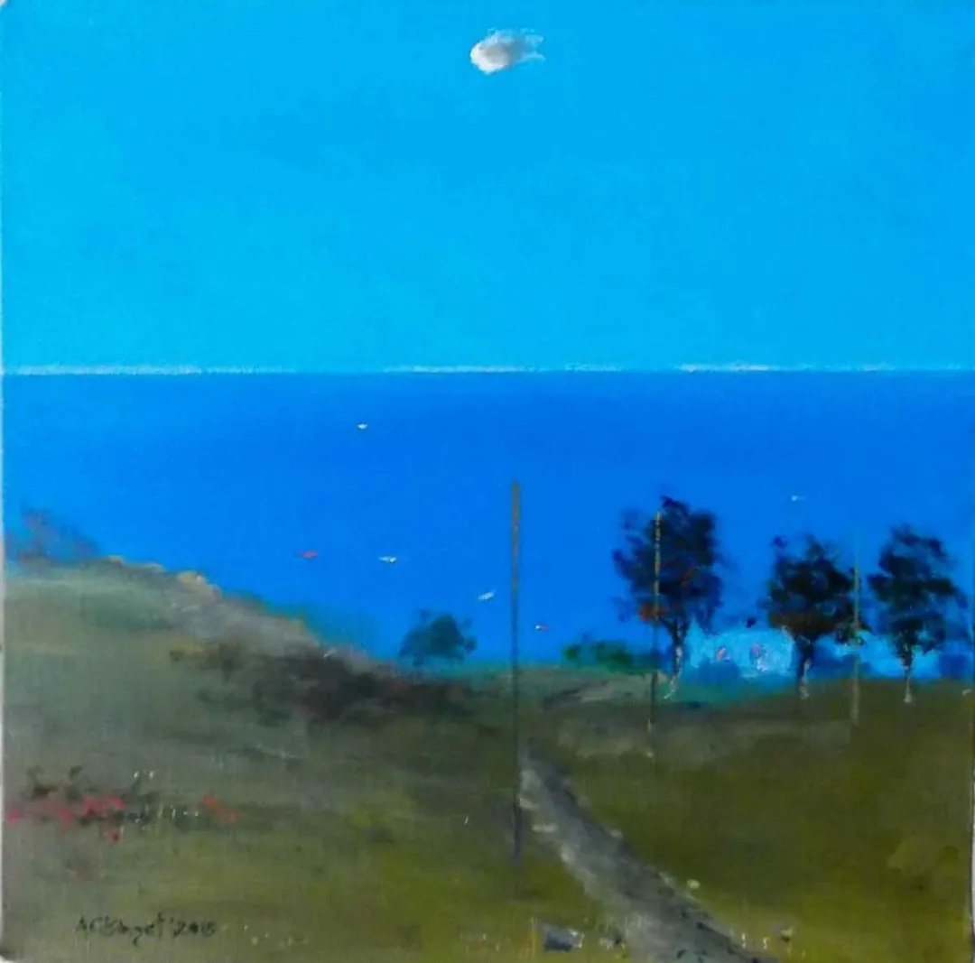 CELAL BİNZET — “Görünüm”, 2015 "Görünüm" eseri CELAL BİNZET tarafından 2015 yılında 25x25 cm ölçülerinde Tuval üzeri yağlı boya tekniği ile yapılmıştır.