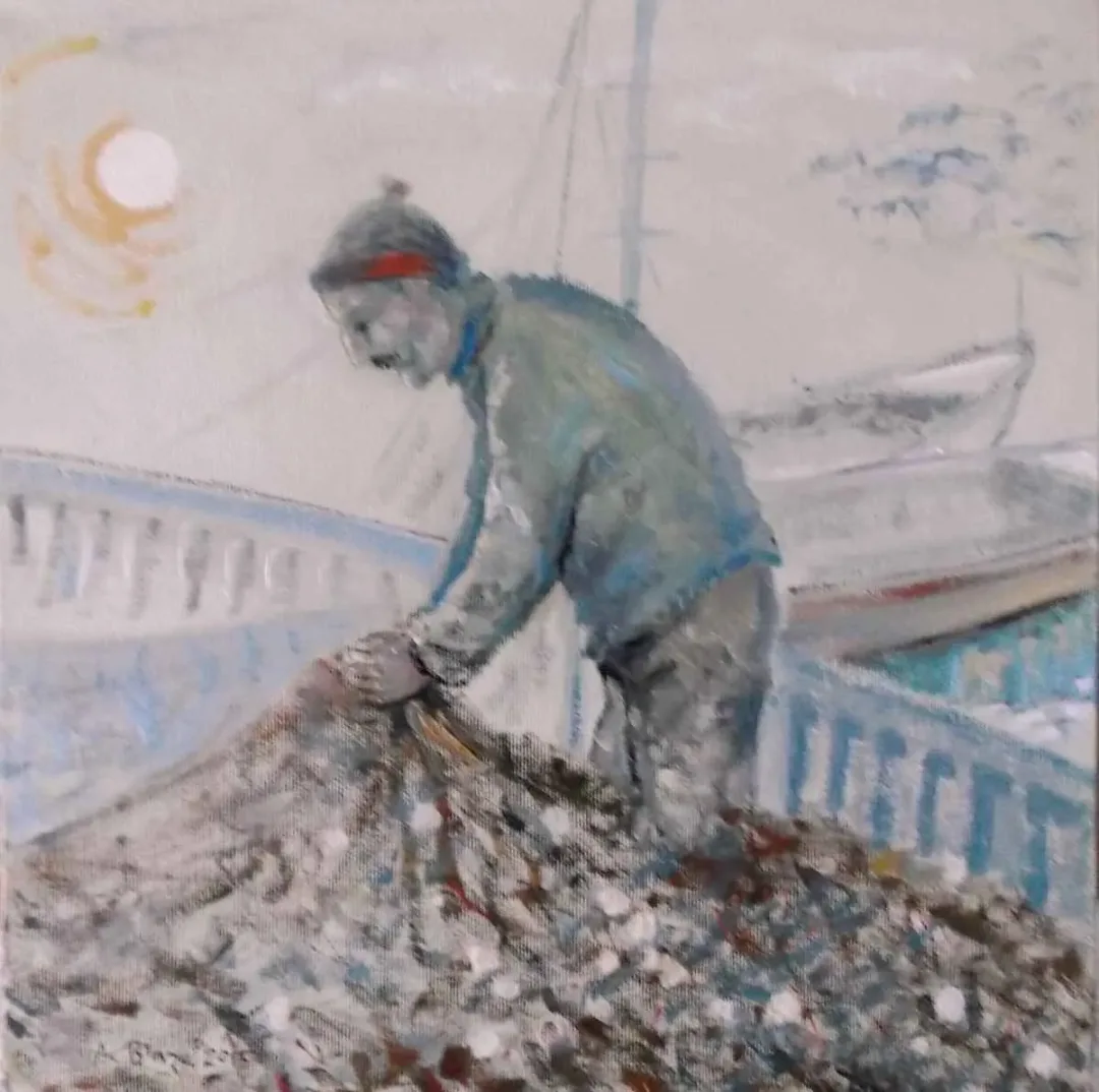 CELAL BİNZET — “Görünüm”, 2015 "Görünüm" eseri CELAL BİNZET tarafından 2015 yılında 25x25 cm ölçülerinde Tuval üzeri yağlı boya tekniği ile yapılmıştır.