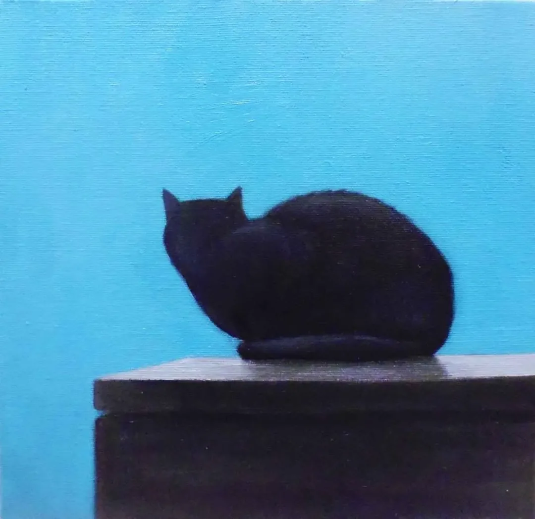 YİĞİT ALTIPARMAKOĞULLARI — “Kara Kedi”, 2015 "Kara Kedi" eseri YİĞİT ALTIPARMAKOĞULLARI tarafından 2015 yılında 25x25 cm ölçülerinde Tuval üzeri yağlı boya tekniği ile yapılmıştır.