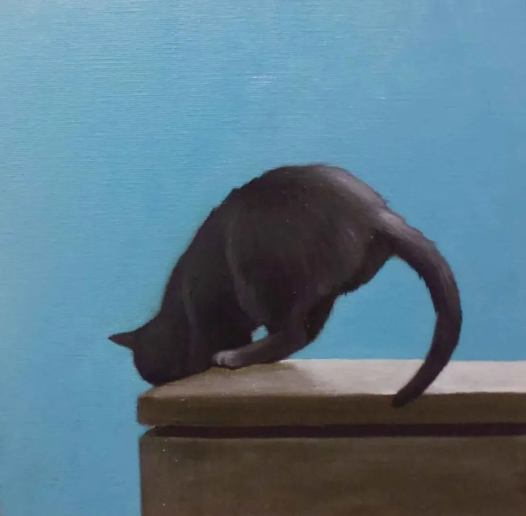 YİĞİT ALTIPARMAKOĞULLARI — “Kara Kedi”, 2015 "Kara Kedi" eseri YİĞİT ALTIPARMAKOĞULLARI tarafından 2015 yılında 25x25 cm ölçülerinde Tuval üzeri yağlı boya tekniği ile yapılmıştır.