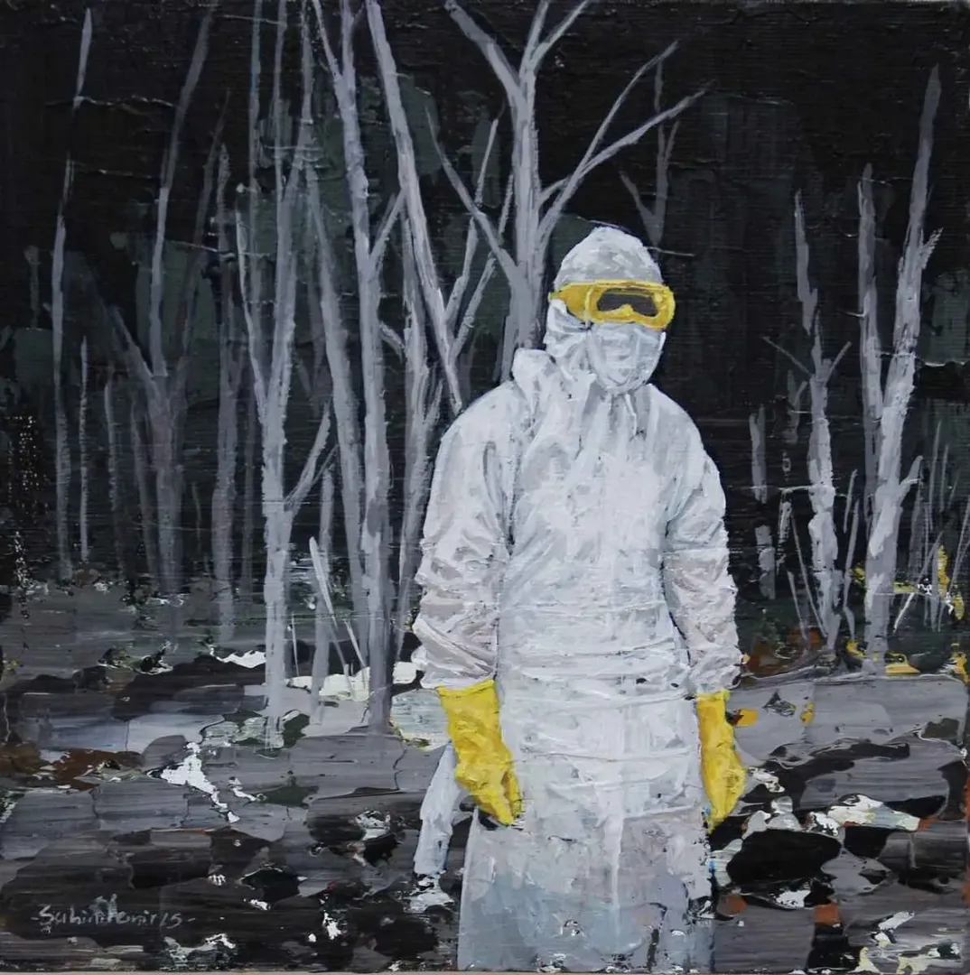 ŞAHİN DEMİR — “isimsiz”, 2015 "isimsiz" eseri ŞAHİN DEMİR tarafından 2015 yılında 25x25 cm ölçülerinde Tuval üzeri akrilik boya tekniği ile yapılmıştır.