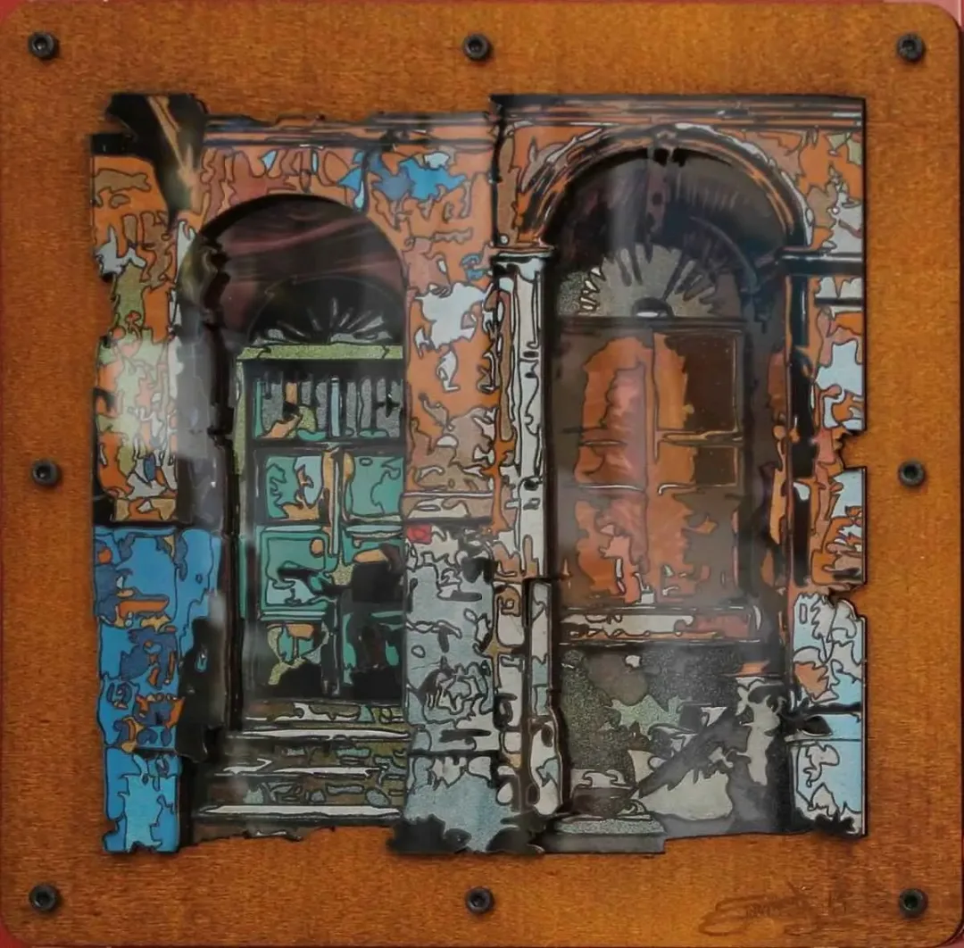 EMRE LÜLE — “isimsiz”, 2015 "isimsiz" eseri EMRE LÜLE tarafından 2015 yılında 25x25 cm ölçülerinde Pleksi tekniği ile yapılmıştır.