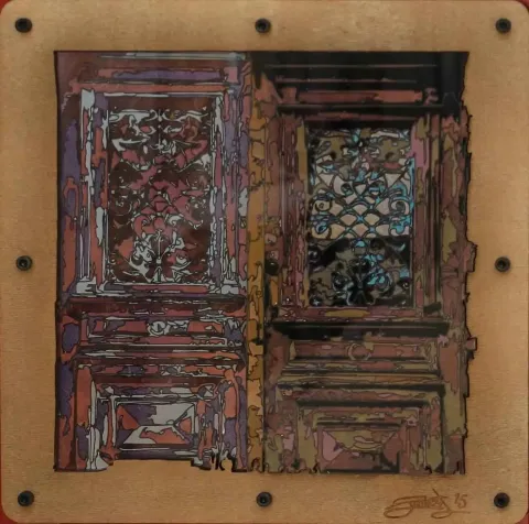 "isimsiz" eseri EMRE LÜLE tarafından 2015 yılında 25x25 cm ölçülerinde Pleksi tekniği ile yapılmıştır.