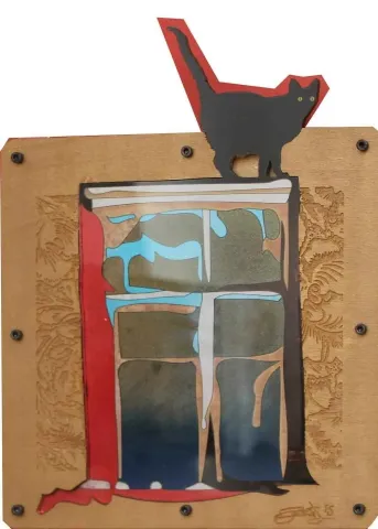 "isimsiz" eseri EMRE LÜLE tarafından 2015 yılında 25x25 cm ölçülerinde Pleksi tekniği ile yapılmıştır.