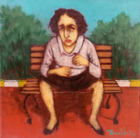 "isimsiz" eseri ORHAN UMUT tarafından 2015 yılında 25x25 cm ölçülerinde Tuval üzeri akrilik boya tekniği ile yapılmıştır.