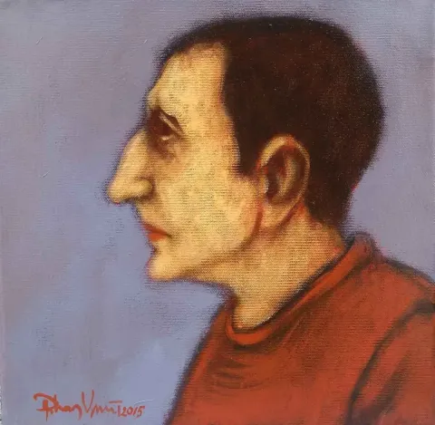 "isimsiz" eseri ORHAN UMUT tarafından 2015 yılında 25x25 cm ölçülerinde Tuval üzeri akrilik boya tekniği ile yapılmıştır.