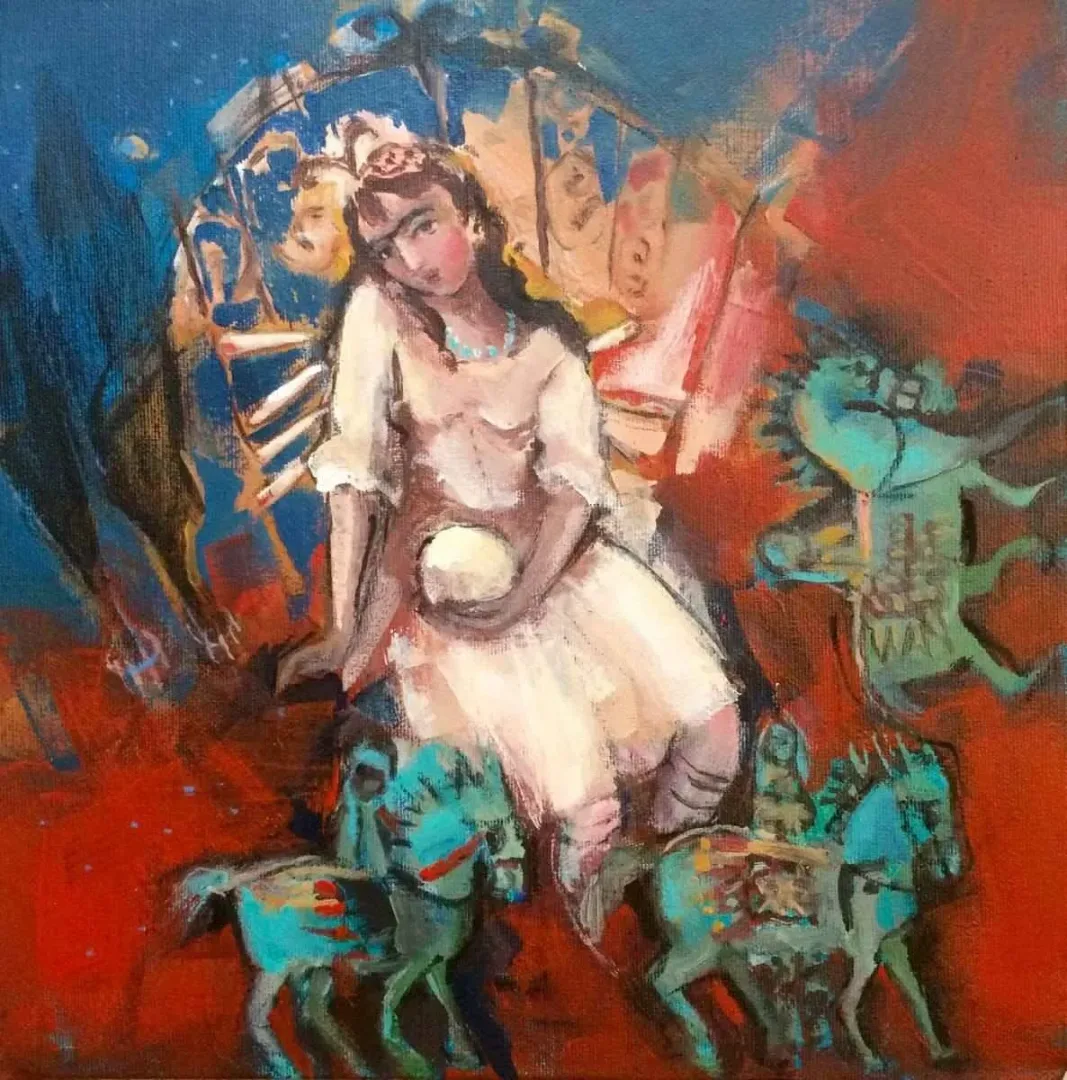 PERUZE HAMURCU — “isimsiz”, 2015 "isimsiz" eseri PERUZE HAMURCU tarafından 2015 yılında 25x25 cm ölçülerinde Tuval üzeri yağlı boya tekniği ile yapılmıştır.