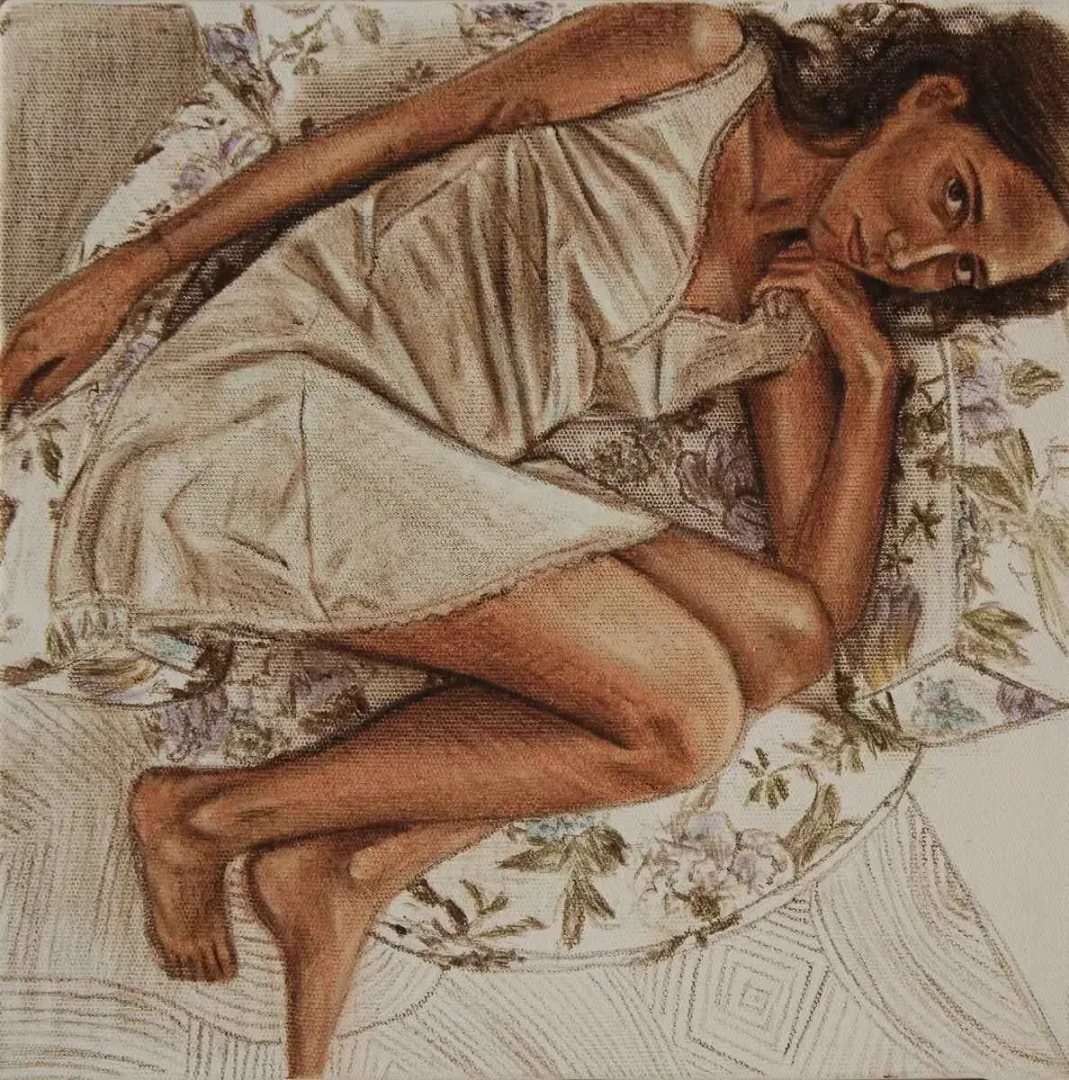 RUGÜL SERBEST — “isimsiz”, 2015 "isimsiz" eseri RUGÜL SERBEST tarafından 2015 yılında 25x25 cm ölçülerinde Tuval üzeri akrilik boya tekniği ile yapılmıştır.