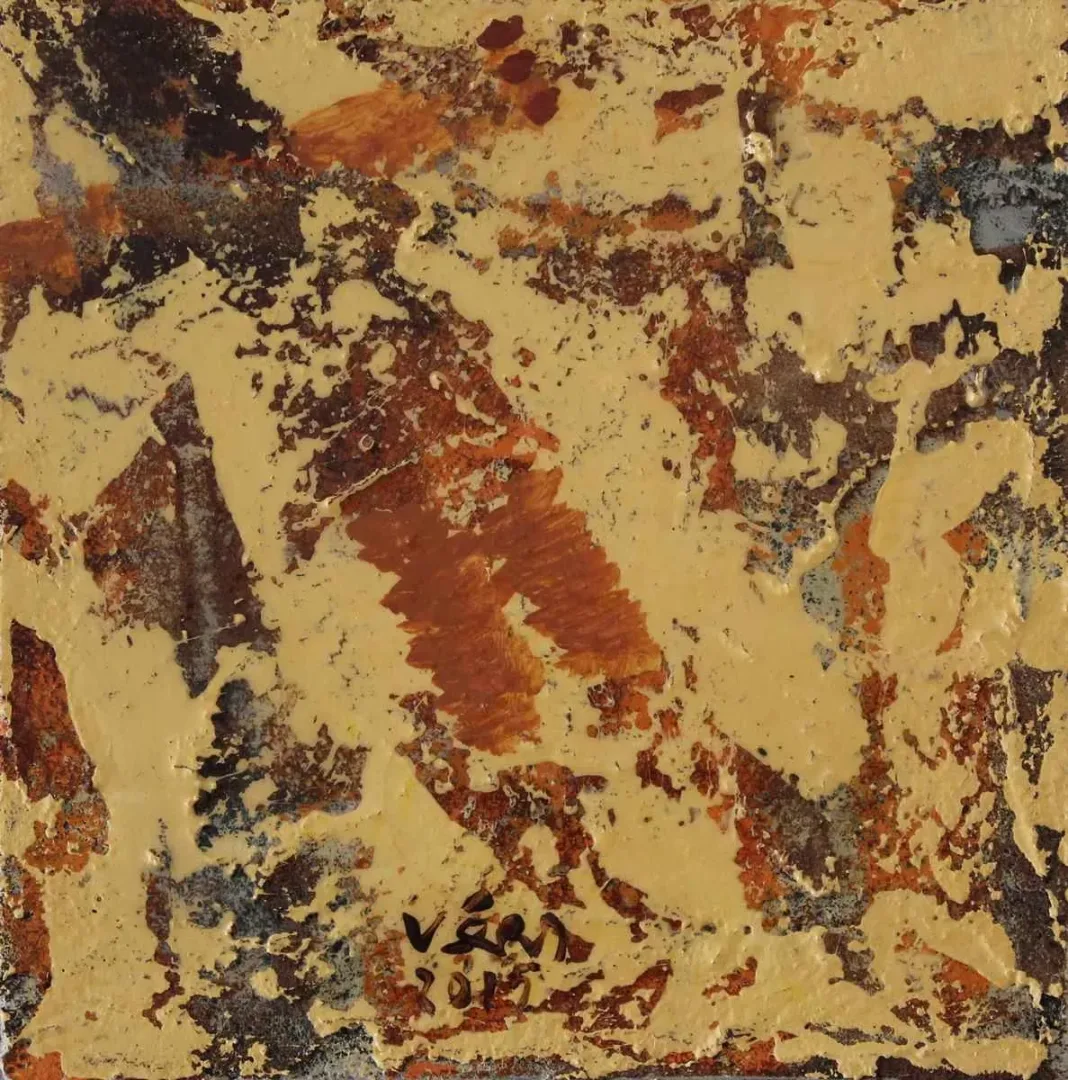 VEDAT ÖRS — “isimsiz”, 2015 "isimsiz" eseri VEDAT ÖRS tarafından 2015 yılında 25x25 cm ölçülerinde Tuval üzeri karışık teknik tekniği ile yapılmıştır.