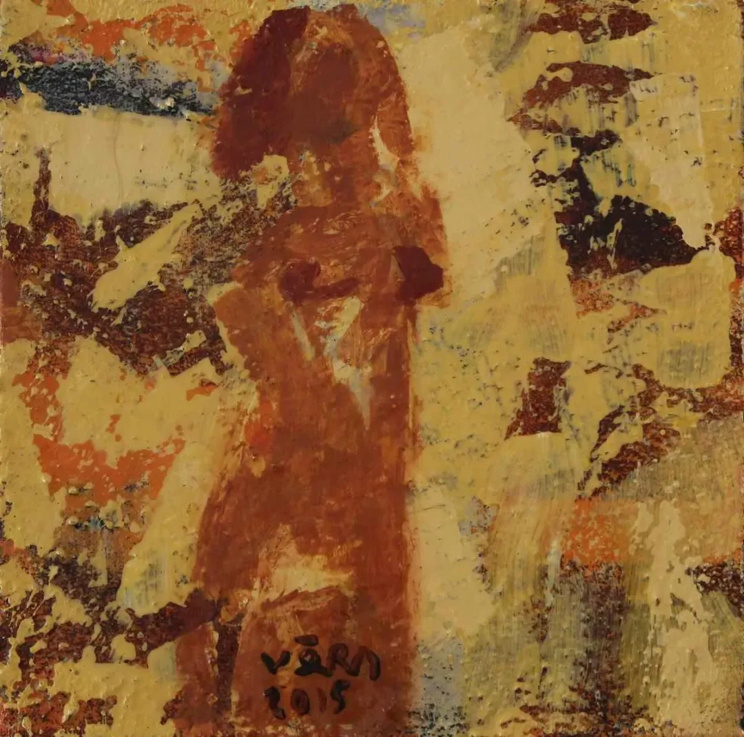 VEDAT ÖRS — “isimsiz”, 2015 "isimsiz" eseri VEDAT ÖRS tarafından 2015 yılında 25x25 cm ölçülerinde Tuval üzeri karışık teknik tekniği ile yapılmıştır.