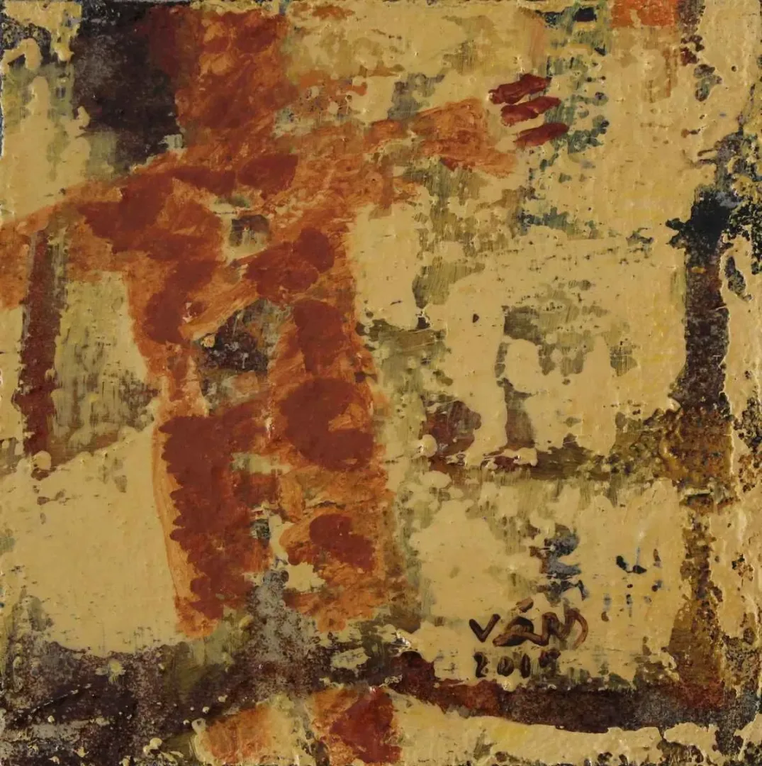VEDAT ÖRS — “isimsiz”, 2015 "isimsiz" eseri VEDAT ÖRS tarafından 2015 yılında 25x25 cm ölçülerinde Tuval üzeri karışık teknik tekniği ile yapılmıştır.