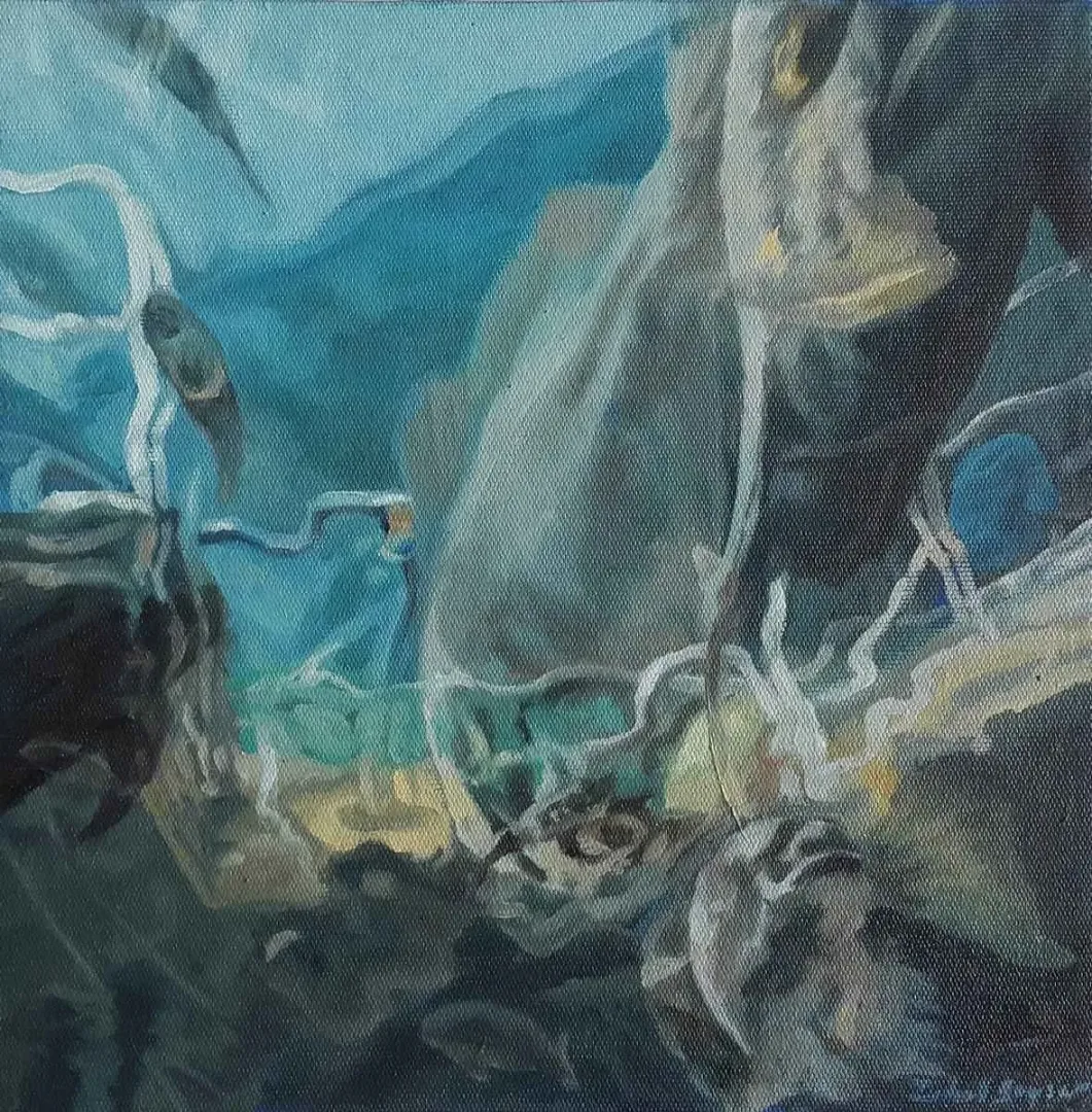 ZUHAL BAYSAR — “isimsiz”, 2015 "isimsiz" eseri ZUHAL BAYSAR tarafından 2015 yılında 25x25 cm ölçülerinde Tuval üzeri yağlı boya tekniği ile yapılmıştır.
