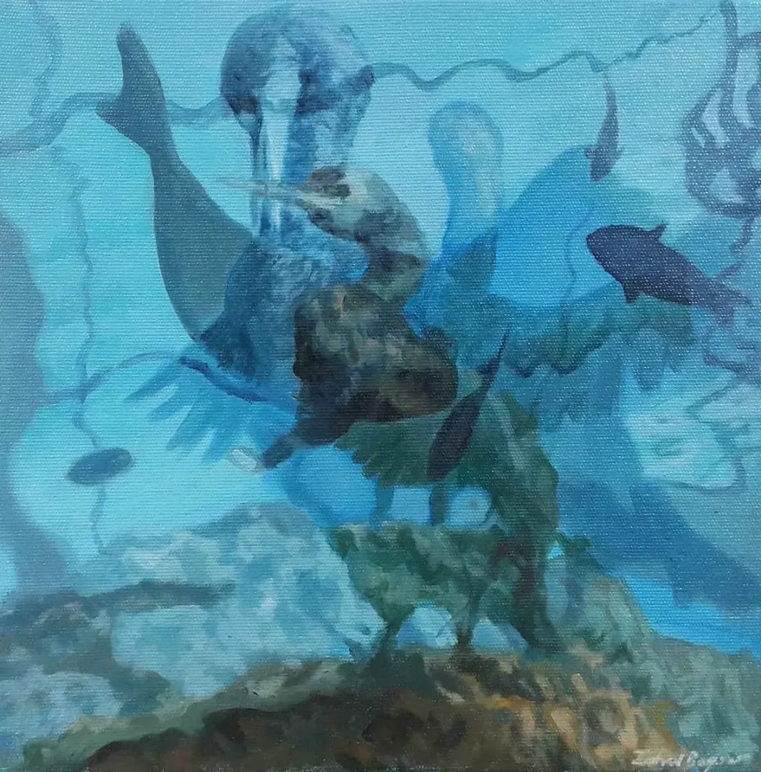 ZUHAL BAYSAR — “isimsiz”, 2015 "isimsiz" eseri ZUHAL BAYSAR tarafından 2015 yılında 25x25 cm ölçülerinde Tuval üzeri yağlı boya tekniği ile yapılmıştır.
