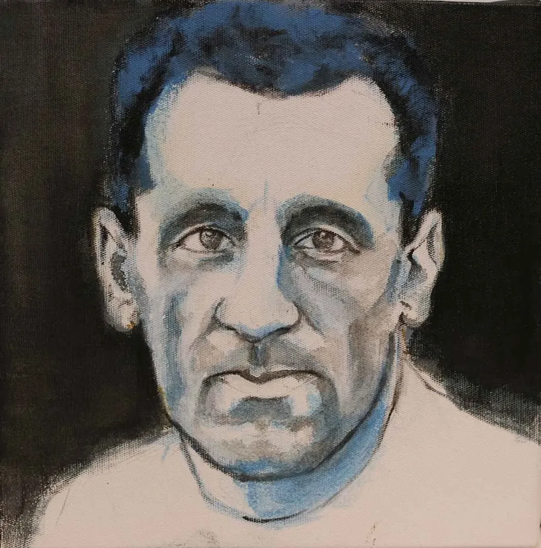 ÇİĞDEM DOĞAN — “Maurice Merleau Ponty”, 2015 "Maurice Merleau Ponty" eseri ÇİĞDEM DOĞAN tarafından 2015 yılında 25x25 cm ölçülerinde Tuval üzeri akrilik boya tekniği ile yapılmıştır.