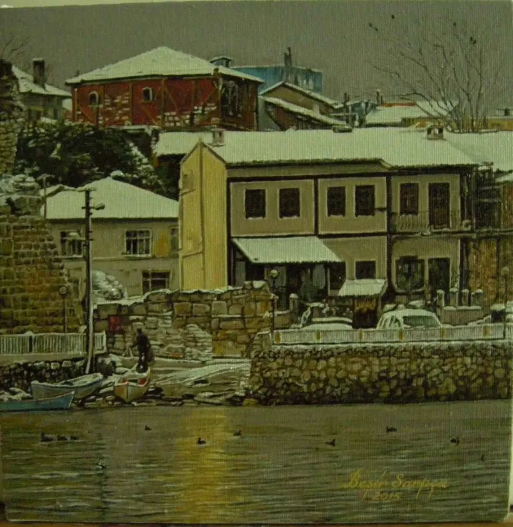 BEŞİR SARPÇA — “isimsiz”, 2015 "isimsiz" eseri BEŞİR SARPÇA tarafından 2015 yılında 25x25 cm ölçülerinde Tuval üzeri yağlı boya tekniği ile yapılmıştır.