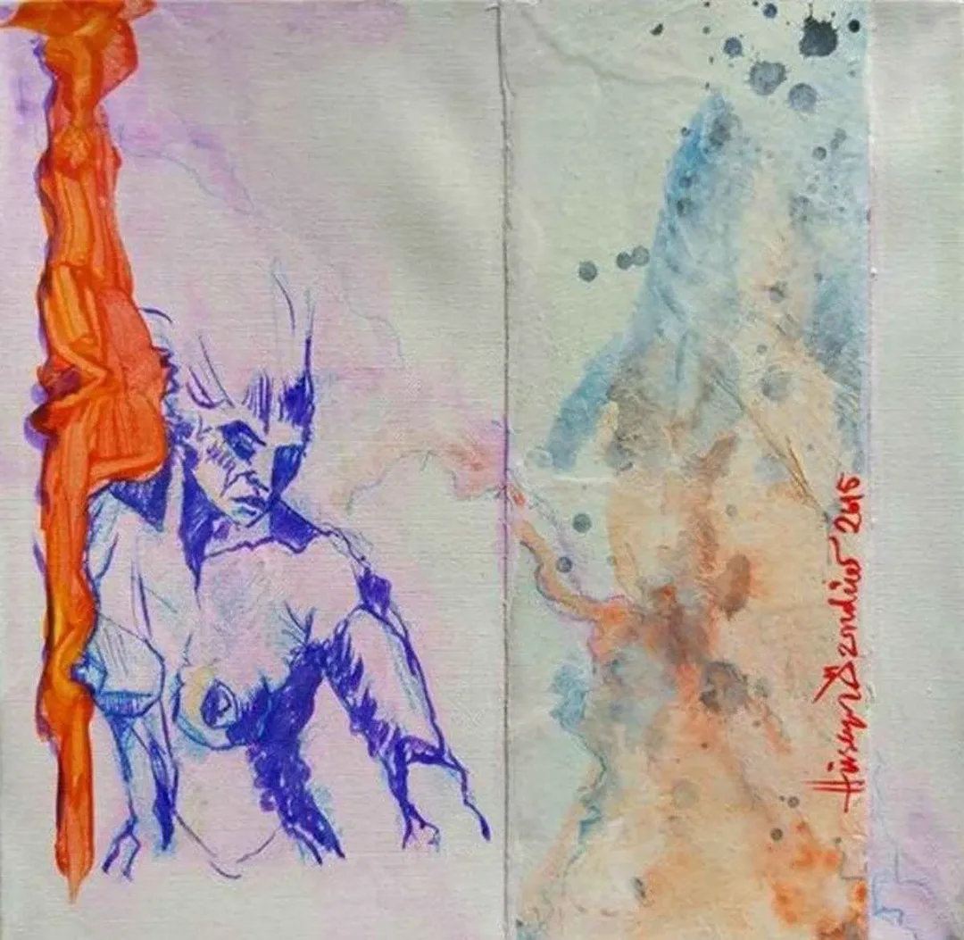 HÜSEYİN ÖZNÜLÜER — “Ünzile”, 2015 "Ünzile" eseri HÜSEYİN ÖZNÜLÜER tarafından 2015 yılında 25x25 cm ölçülerinde Karışık teknik tekniği ile yapılmıştır.