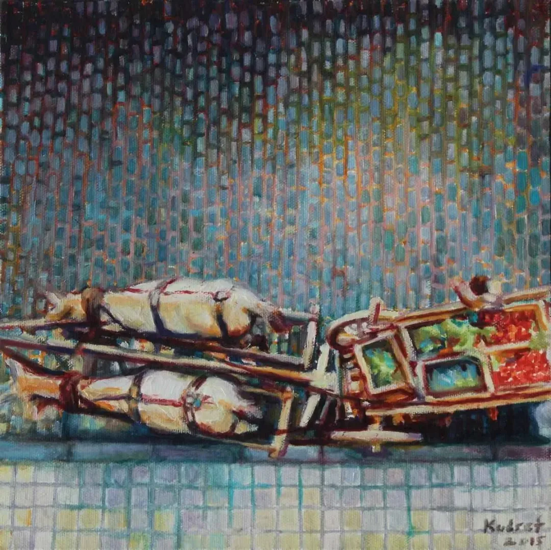 KUDRET TÜRKÜM — “isimsiz”, 2015 "isimsiz" eseri KUDRET TÜRKÜM tarafından 2015 yılında 25x25 cm ölçülerinde Tuval üzeri akrilik boya tekniği ile yapılmıştır.