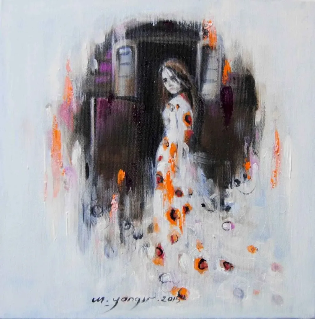 MEHMET YANGIR — “Bir Çingene Masalı”, 2015 "Bir Çingene Masalı" eseri MEHMET YANGIR tarafından 2015 yılında 25x25 cm ölçülerinde Tuval üzeri yağlı boya tekniği ile yapılmıştır.
