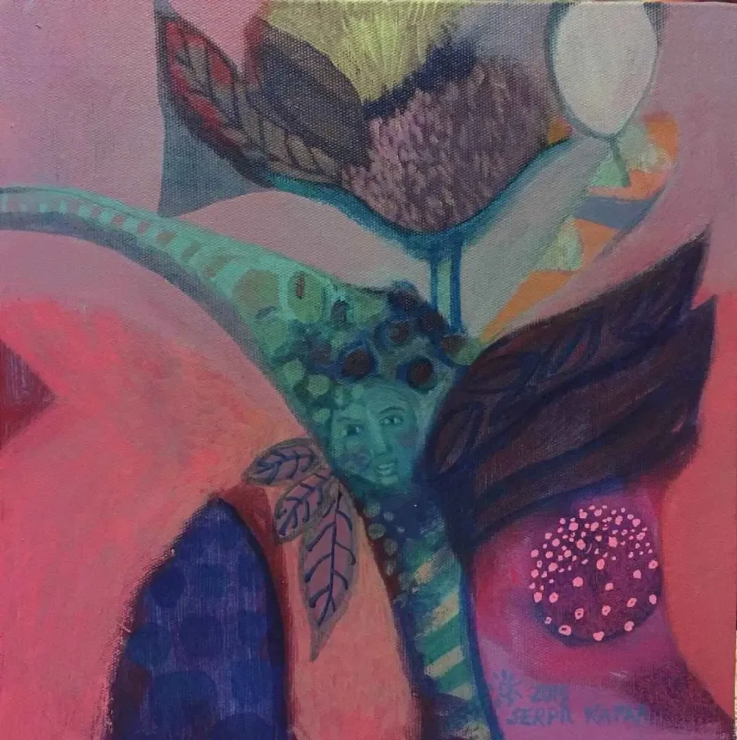 SERPİL KAPAR — “isimsiz”, 2015 "isimsiz" eseri SERPİL KAPAR tarafından 2015 yılında 25x25 cm ölçülerinde Tuval üzeri yağlı boya tekniği ile yapılmıştır.