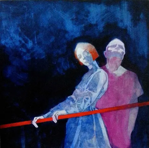 "isimsiz" eseri ERCAN AYÇİÇEK tarafından 2015 yılında 25x25 cm ölçülerinde Tuval üzeri akrilik boya tekniği ile yapılmıştır.