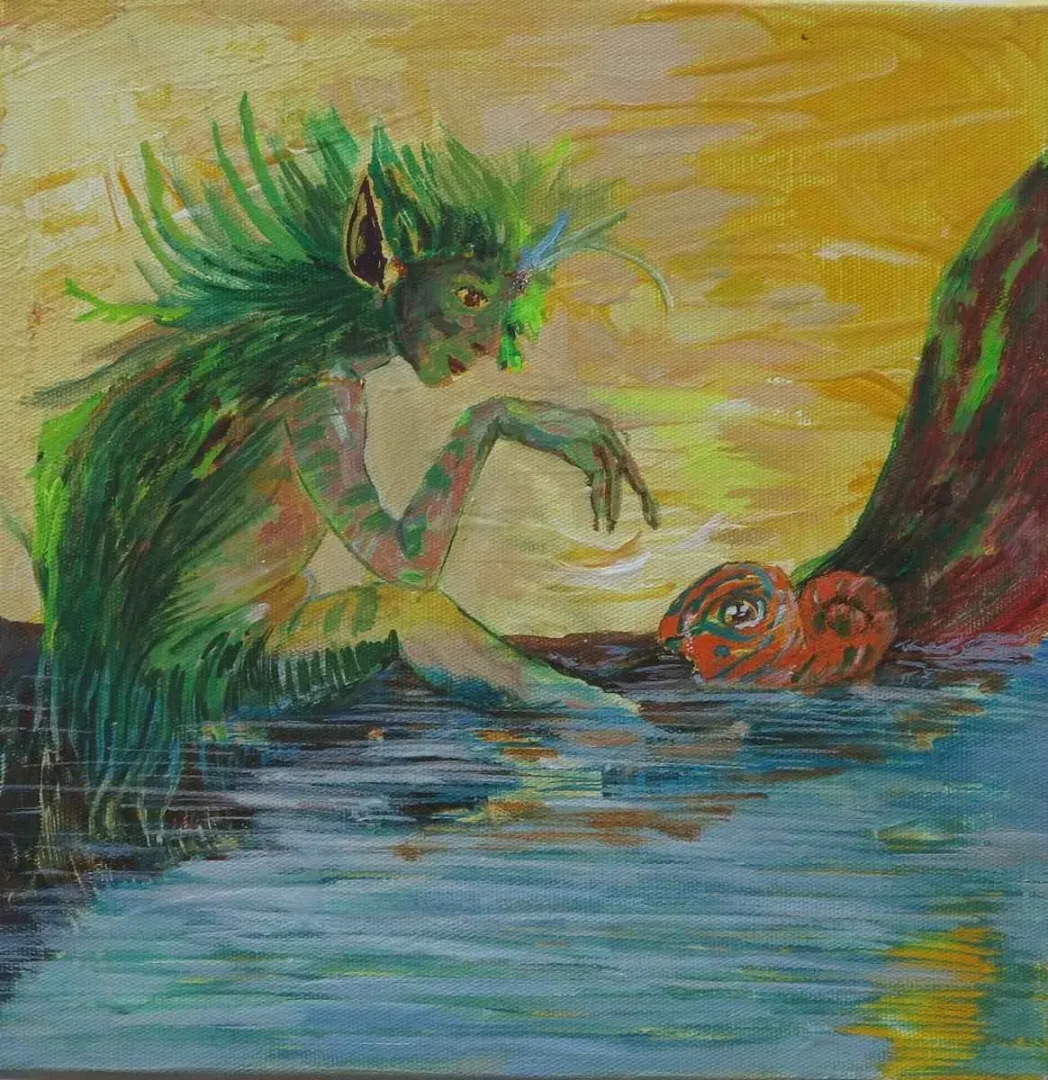 YELİZ DELİCE — “isimsiz”, 2015 "isimsiz" eseri YELİZ DELİCE tarafından 2015 yılında 25x25 cm ölçülerinde Tuval üzeri akrilik boya tekniği ile yapılmıştır.