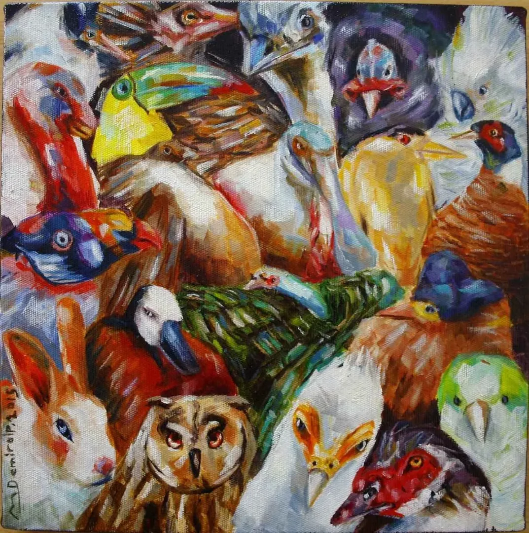 MEHMET DEMİRALP — “isimsiz”, 2015 "isimsiz" eseri MEHMET DEMİRALP tarafından 2015 yılında 25x25 cm ölçülerinde Tuval üzeri yağlı boya tekniği ile yapılmıştır.