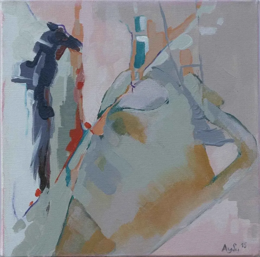 AYSU BAY — “isimsiz”, 2015 "isimsiz" eseri AYSU BAY tarafından 2015 yılında 25x25 cm ölçülerinde Tuval üzeri yağlı boya tekniği ile yapılmıştır.