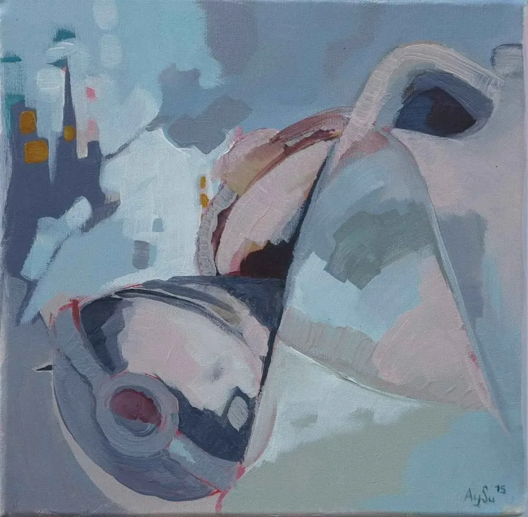 AYSU BAY — “isimsiz”, 2015 "isimsiz" eseri AYSU BAY tarafından 2015 yılında 25x25 cm ölçülerinde Tuval üzeri yağlı boya tekniği ile yapılmıştır.
