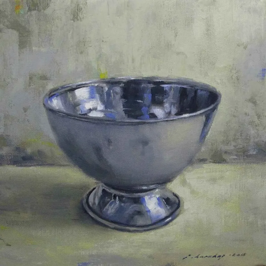 FATİH KARAKAŞ — “Kalay”, 2015 "Kalay" eseri FATİH KARAKAŞ tarafından 2015 yılında 25x25 cm ölçülerinde Tuval üzeri yağlı boya tekniği ile yapılmıştır.