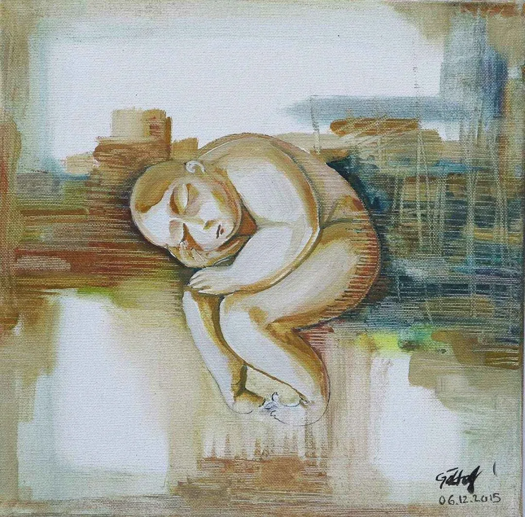 GÖKHAN CIVIK — “isimsiz”, 2015 "isimsiz" eseri GÖKHAN CIVIK tarafından 2015 yılında 25x25 cm ölçülerinde Tuval üzeri yağlı boya tekniği ile yapılmıştır.