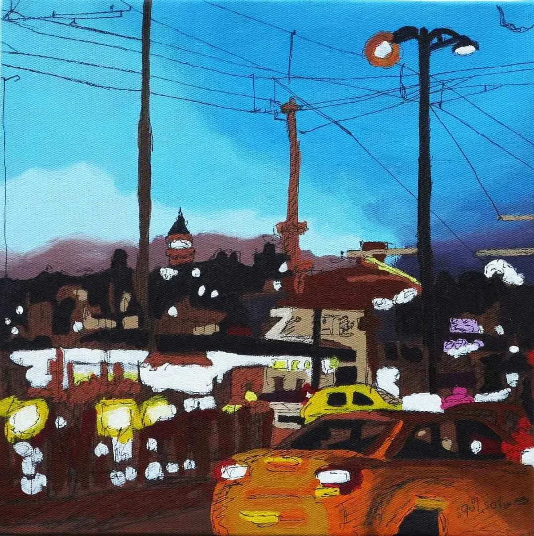 GÜLŞAH ÇALHAN — “isimsiz”, 2015 "isimsiz" eseri GÜLŞAH ÇALHAN tarafından 2015 yılında 25x25 cm ölçülerinde Tuval üzeri akrilik boya tekniği ile yapılmıştır.
