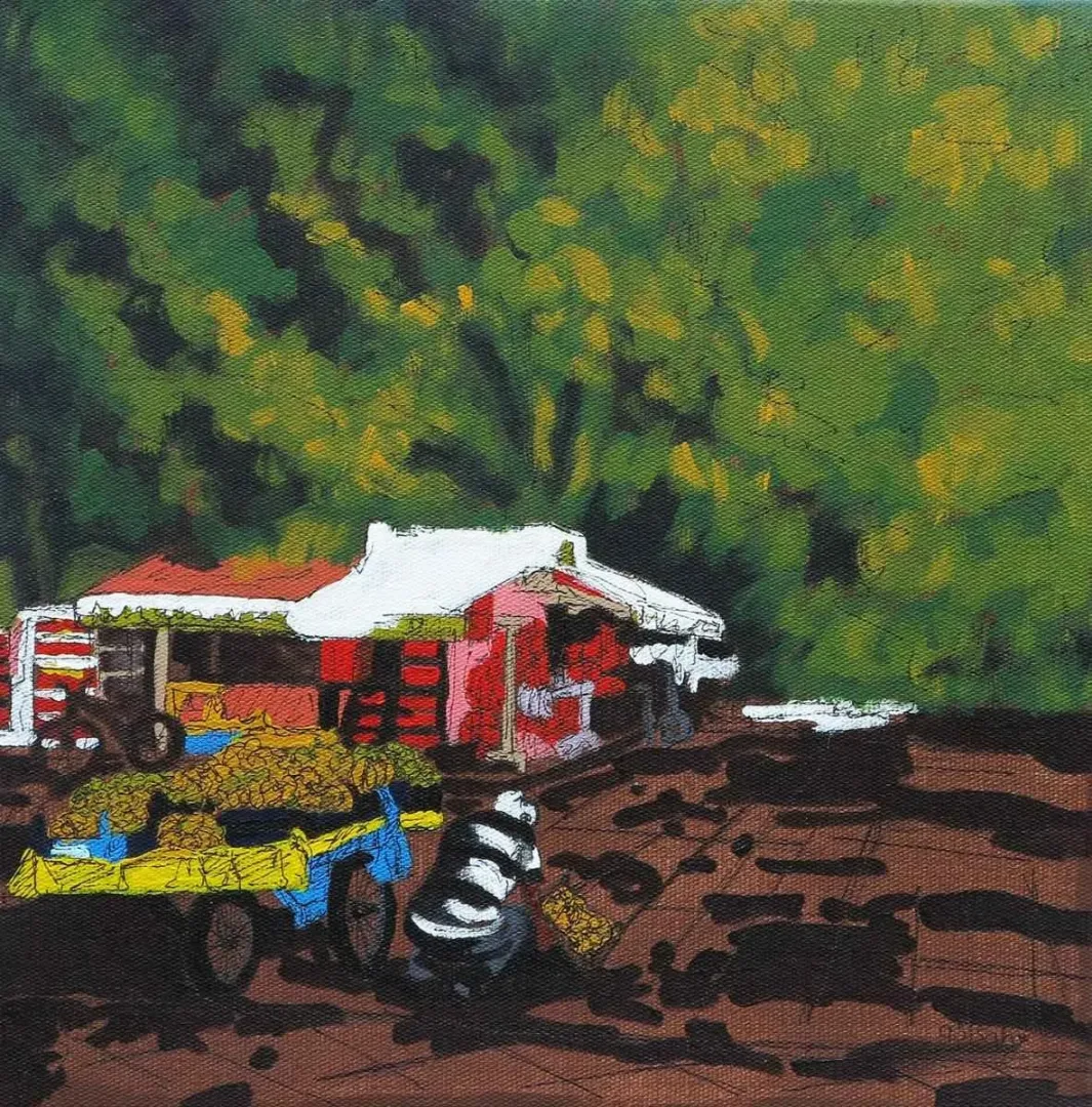 GÜLŞAH ÇALHAN — “isimsiz”, 2015 "isimsiz" eseri GÜLŞAH ÇALHAN tarafından 2015 yılında 25x25 cm ölçülerinde Tuval üzeri akrilik boya tekniği ile yapılmıştır.