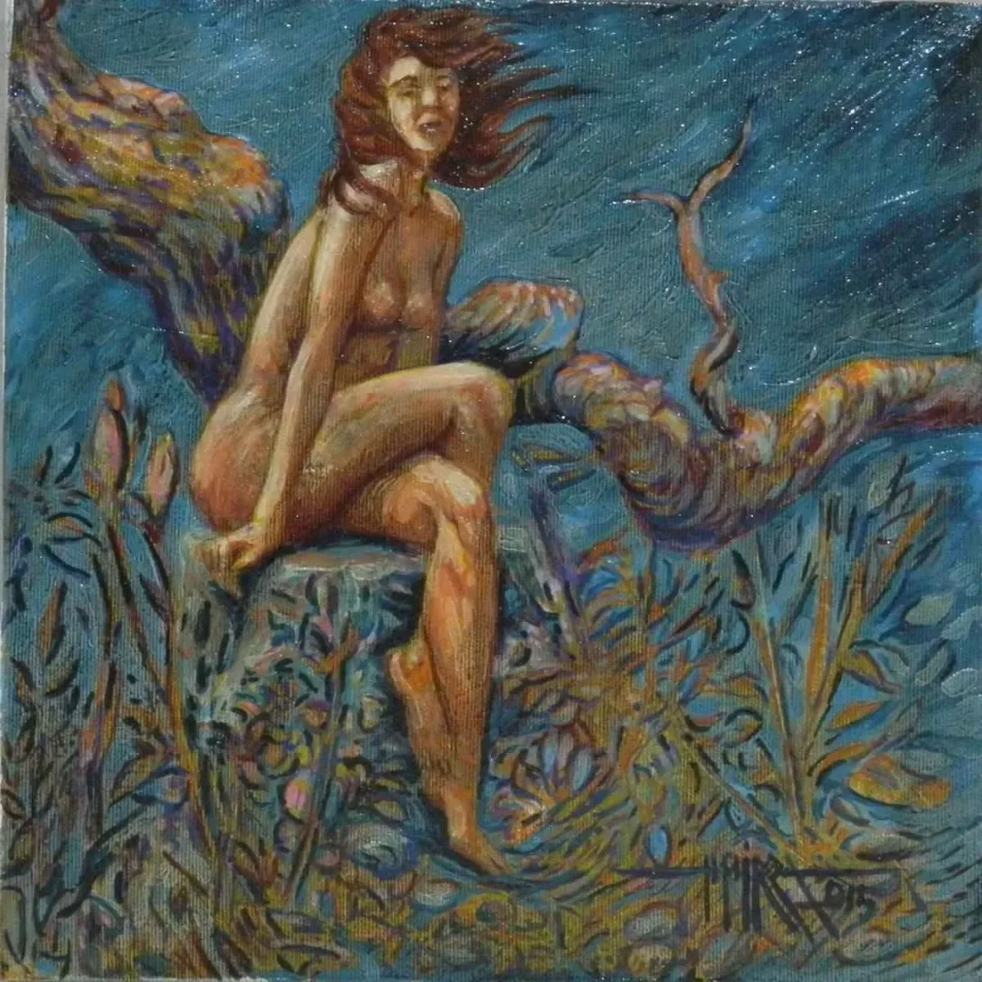 HASAN MİRZA — “isimsiz”, 2015 "isimsiz" eseri HASAN MİRZA tarafından 2015 yılında 25x25 cm ölçülerinde Tuval üzeri akrilik boya tekniği ile yapılmıştır.