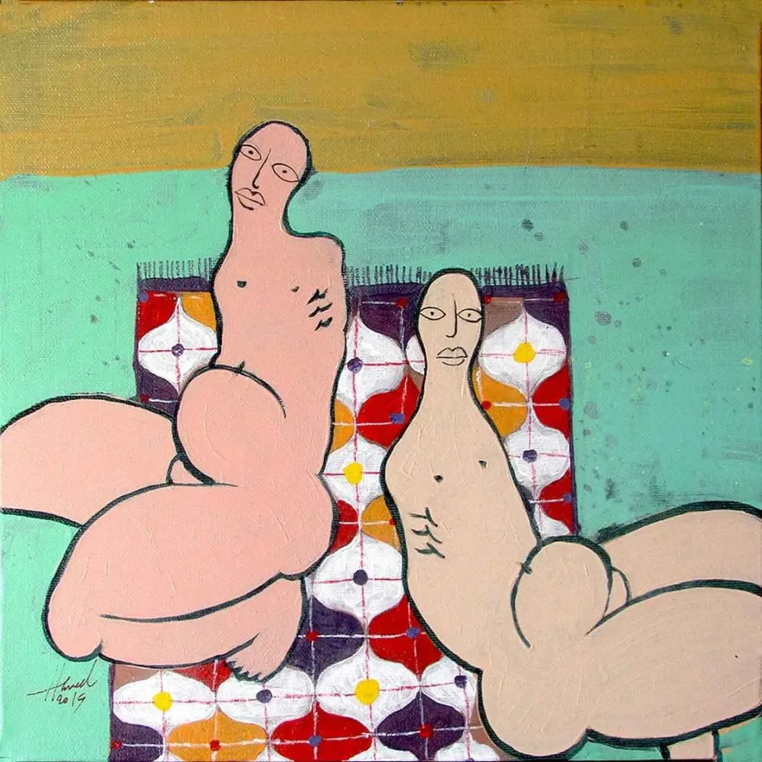 HEMAD JAVADZADE — “isimsiz”, 2015 "isimsiz" eseri HEMAD JAVADZADE tarafından 2015 yılında 25x25 cm ölçülerinde Tuval üzeri akrilik boya tekniği ile yapılmıştır.