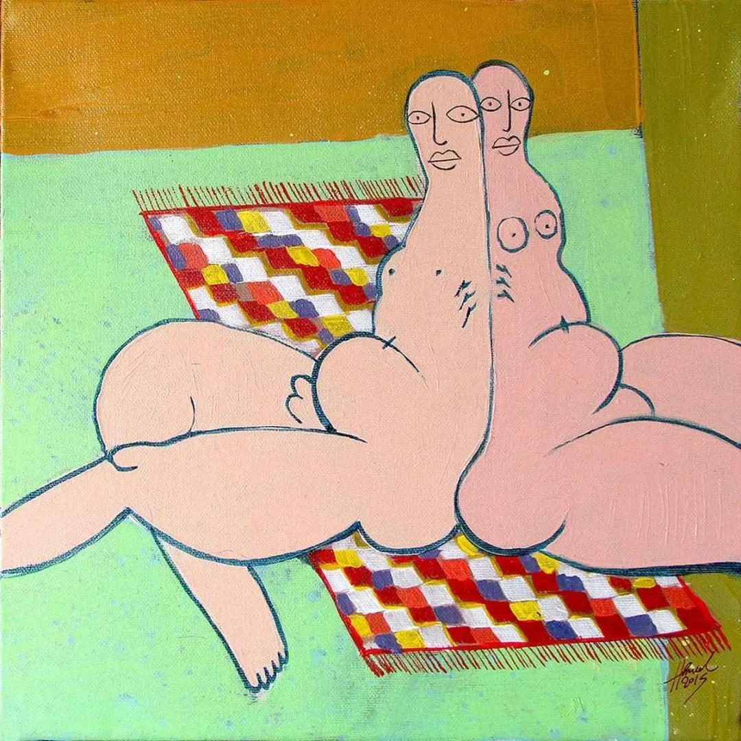 HEMAD JAVADZADE — “isimsiz”, 2015 "isimsiz" eseri HEMAD JAVADZADE tarafından 2015 yılında 25x25 cm ölçülerinde Tuval üzeri akrilik boya tekniği ile yapılmıştır.