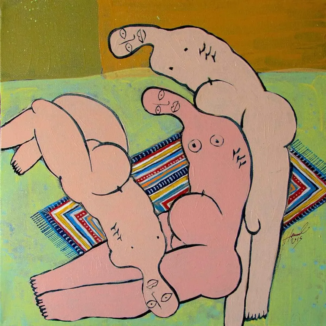 HEMAD JAVADZADE — “isimsiz”, 2015 "isimsiz" eseri HEMAD JAVADZADE tarafından 2015 yılında 25x25 cm ölçülerinde Tuval üzeri akrilik boya tekniği ile yapılmıştır.