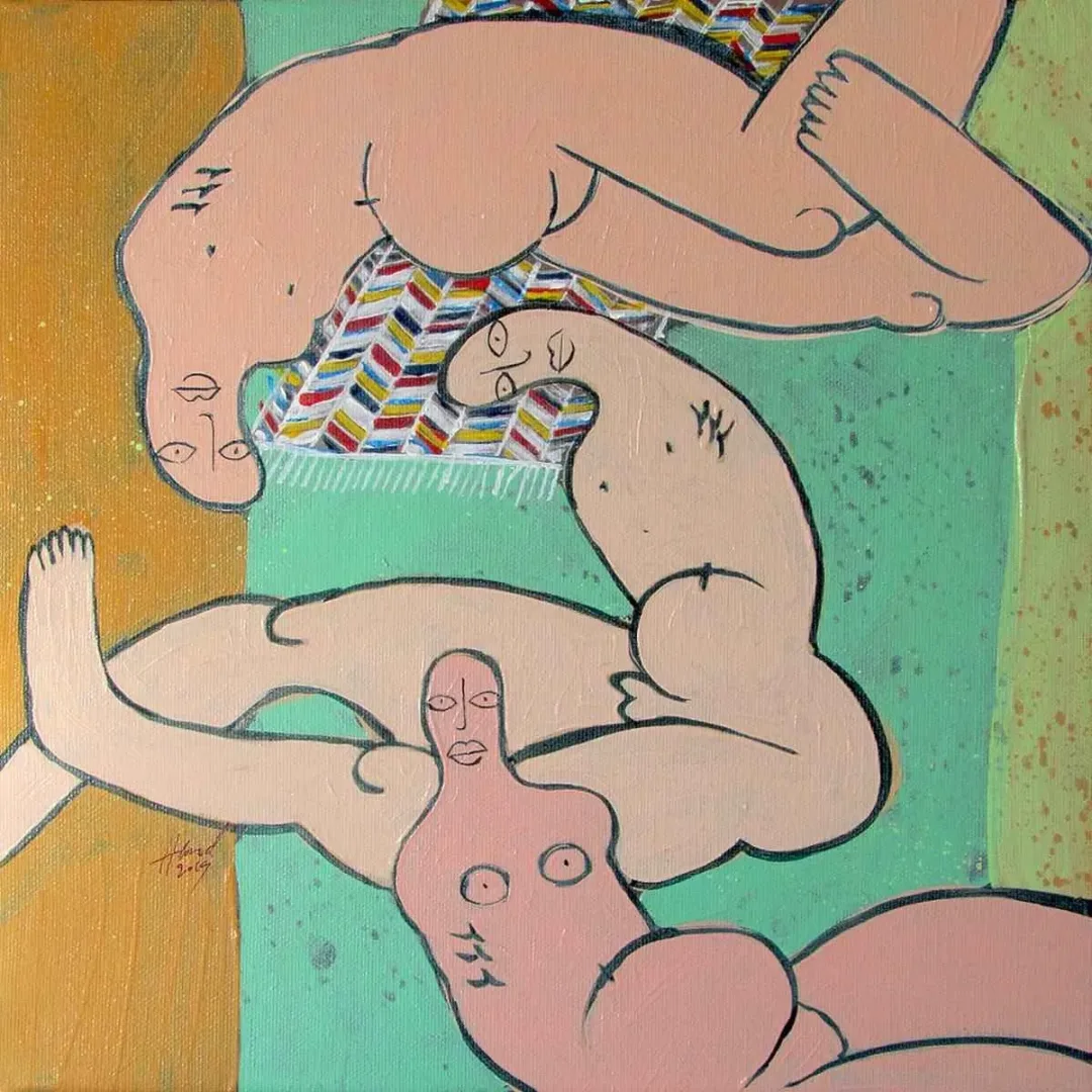 HEMAD JAVADZADE — “isimsiz”, 2015 "isimsiz" eseri HEMAD JAVADZADE tarafından 2015 yılında 25x25 cm ölçülerinde Tuval üzeri akrilik boya tekniği ile yapılmıştır.