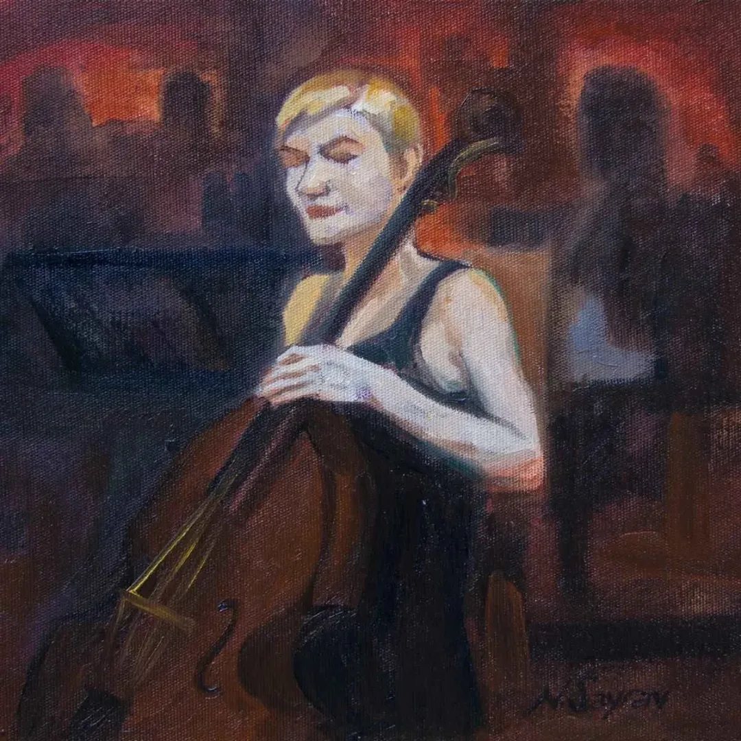 NİLAY SAYRAV — “Müzik”, 2015 "Müzik" eseri NİLAY SAYRAV tarafından 2015 yılında 25x25 cm ölçülerinde Tuval üzeri yağlı boya tekniği ile yapılmıştır.