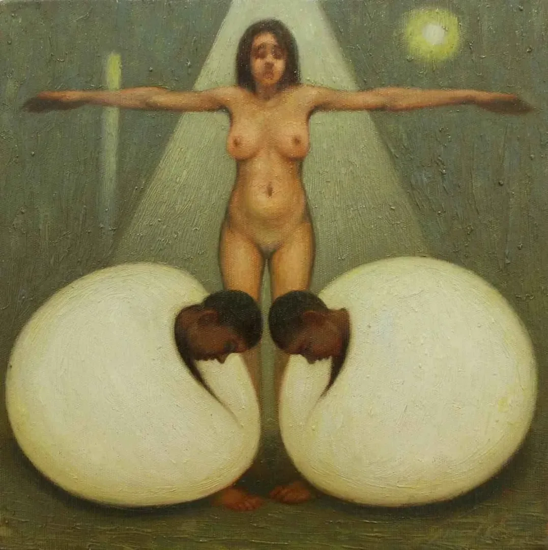 ÖMER EKEN — “isimsiz”, 2015 "isimsiz" eseri ÖMER EKEN tarafından 2015 yılında 25x25 cm ölçülerinde Tuval üzeri yağlı boya tekniği ile yapılmıştır.