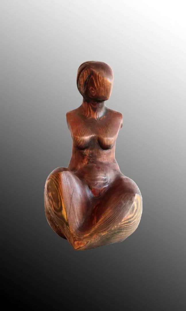AZİMET KARAMAN — 2016 Bu eser AZİMET KARAMAN tarafından 2016 yılında 51x29x23 cm ölçülerinde Ağaç yontu tekniği ile yapılmıştır.